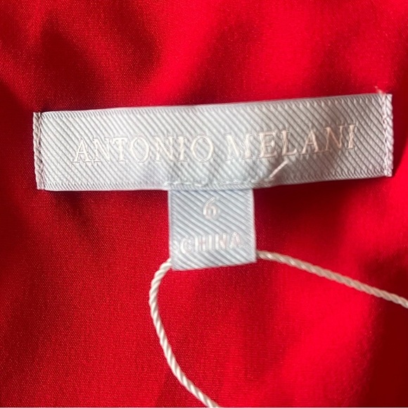 Antonio Melani Elvira Plaid Tie Square Neck Long Puffed Sleeve - Picture 8 of 12